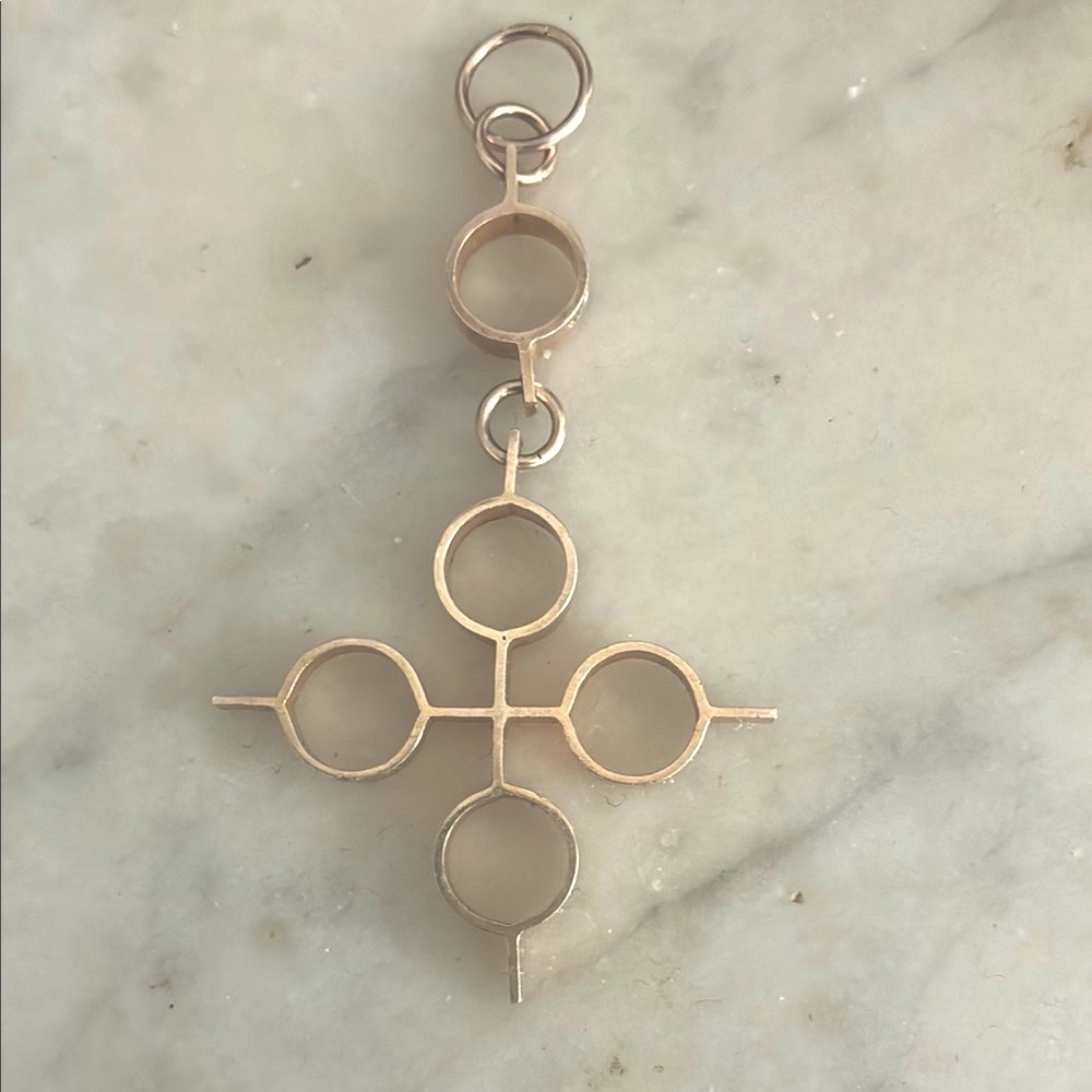 Modernist Jorma Laine Silver Cross Pendant